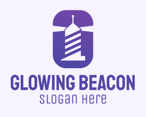 Stripes Lighthouse Beacon logo design