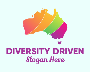 Colorful Australia Map logo design