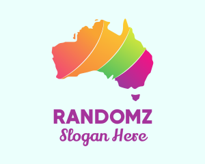 Colorful Australia Map logo