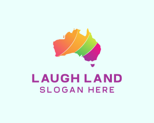 Colorful Australia Map logo design