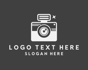 Photograph - Retro Film Camera logo design