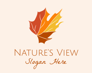 Fall Maple Leaf logo design