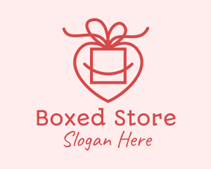 Pink Heart Gift logo design