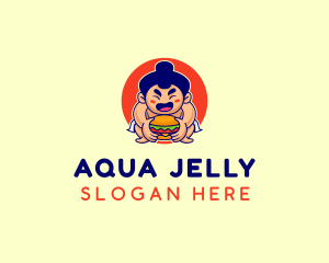 Japanese Sumo Burger logo design