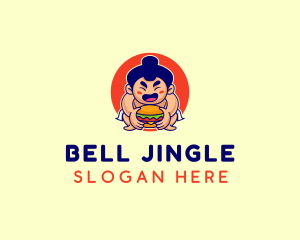 Japanese Sumo Burger logo design