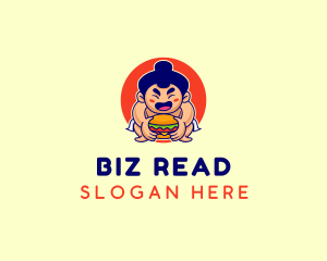 Japanese Sumo Burger logo design