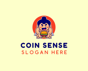 Japanese Sumo Burger logo design