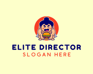 Japanese Sumo Burger logo design