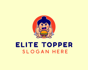 Japanese Sumo Burger logo design