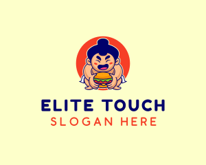 Japanese Sumo Burger logo design