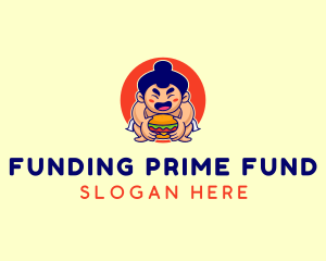 Japanese Sumo Burger logo design