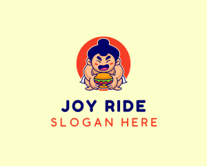 Japanese Sumo Burger logo design