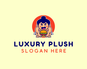 Japanese Sumo Burger logo design