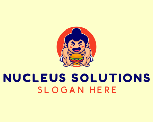 Japanese Sumo Burger logo design