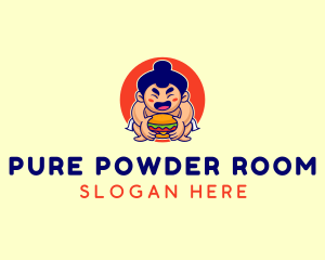 Japanese Sumo Burger logo design