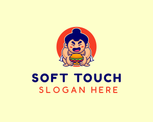 Japanese Sumo Burger logo design