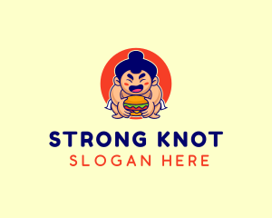 Japanese Sumo Burger logo design