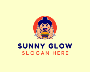 Japanese Sumo Burger logo design