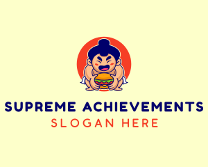 Japanese Sumo Burger logo design