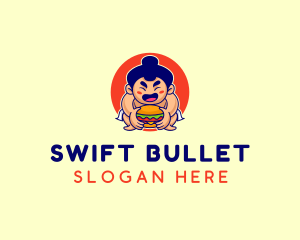 Japanese Sumo Burger logo design