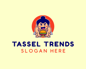 Japanese Sumo Burger logo design