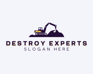 Demolition Excavator Construction logo