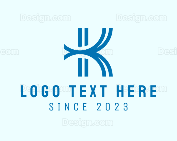 Modern Digital Tech Letter K Logo