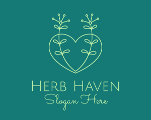 Minimal Heart Plant  logo