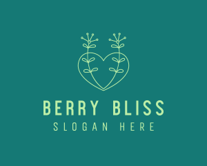 Minimal Heart Plant  logo design