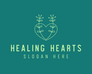 Minimal Heart Plant  logo design