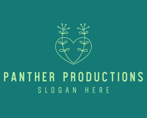 Minimal Heart Plant  logo design