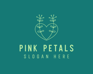 Minimal Heart Plant  logo design