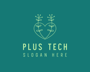 Minimal Heart Plant  logo design