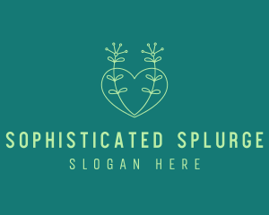 Minimal Heart Plant  logo design