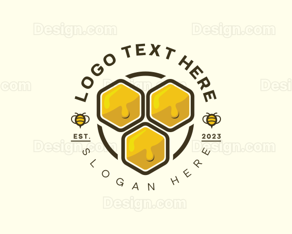 Honey Bee Hive Logo