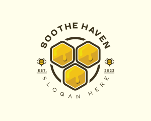 Honey Bee Hive Logo