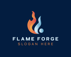 Liquid Fuel Flame logo design