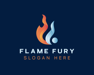 Liquid Fuel Flame logo design