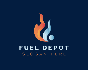 Liquid Fuel Flame logo design