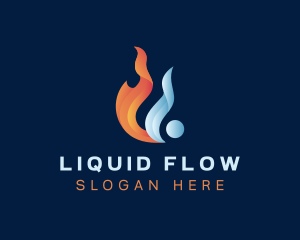 Liquid Fuel Flame logo design