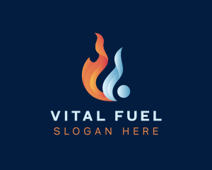 Liquid Fuel Flame logo design