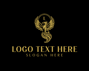 Fantasy Phoenix Flying logo
