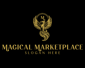 Fantasy Phoenix Flying logo