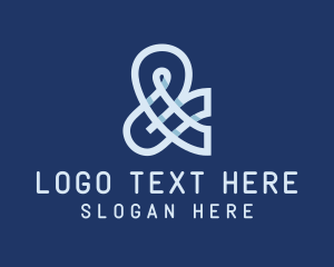 Font - Blue Business Ampersand logo design