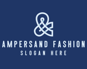 Blue Business Ampersand logo design