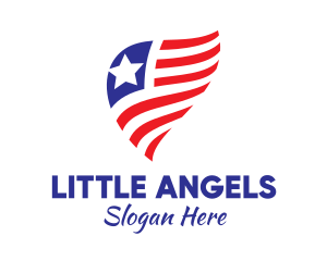 Simple American Flag  logo
