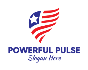 Simple American Flag  logo