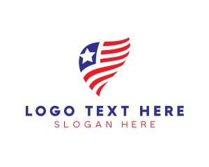 Simple American Flag  logo