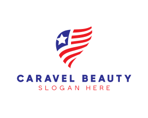 Simple American Flag  logo design