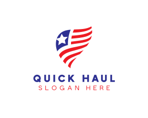 Simple American Flag  logo design